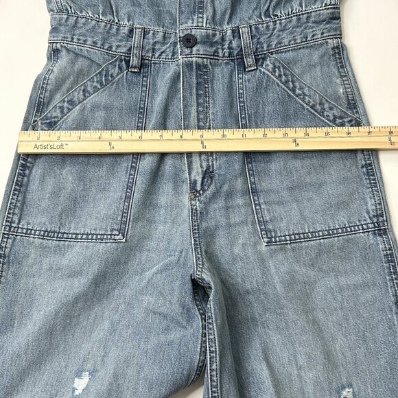 LEE Union Alls Women’s Small Denim Jumpsuit Coveralls Light Blue Jeans - Picture 8 of 11